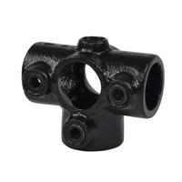 Doos T-stuk met zij-uitgang - zwart-B / 26,9 mm (50 stuks)